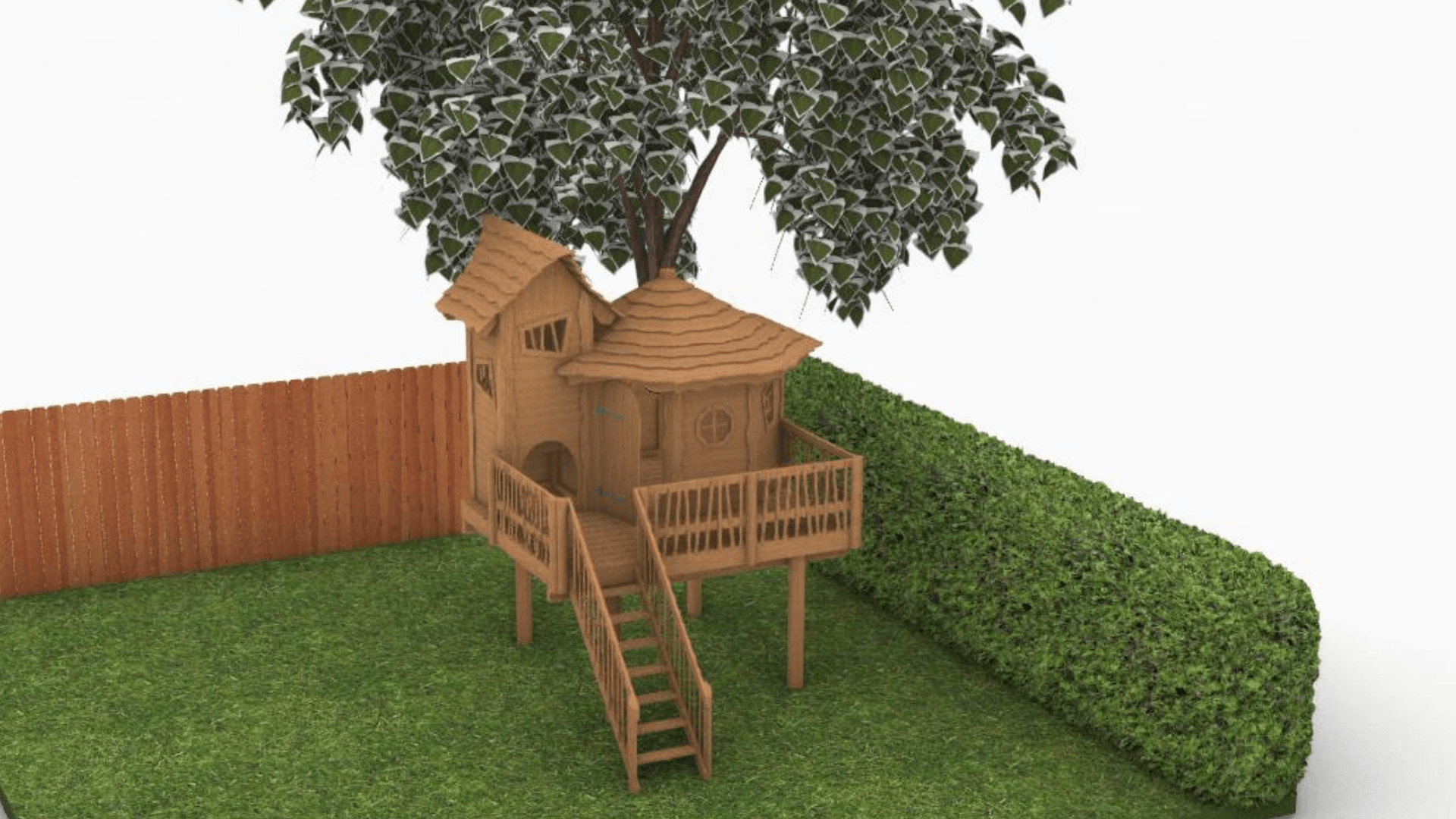 een ontwerp van een openbare boomhut